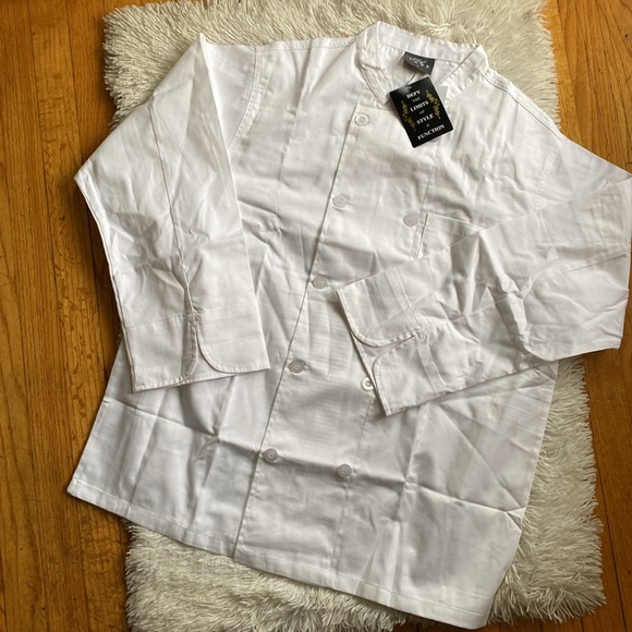 New Chef Works classic double breasted white chef coat top for women white Sz L - Picture 5 of 7